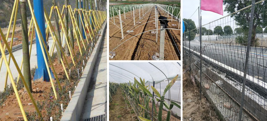 Application of glass fiber composite reinforcement in agriculture