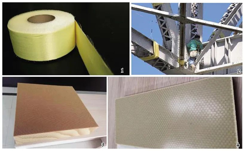 Aramid unidirectional fabrics for bridge reinforcement