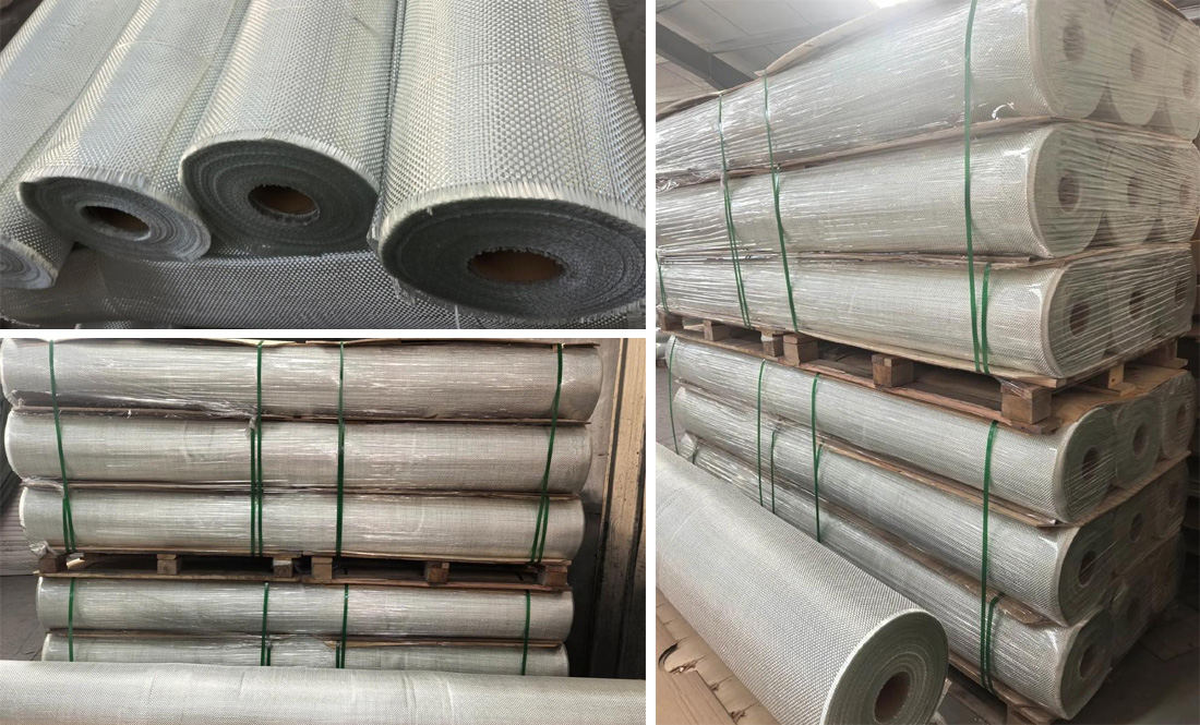 Why is fiberglass used as the material for fire-resistant fabrics